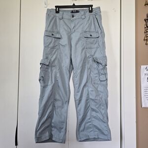 Hollister Men's Light Gray Cargo Pants Wide Leg